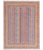 Shaal 5'8'' X 7'11'' Hand-Knotted Wool Rug 5'8'' x 7'11'' (170 X 238) / Gold / Multi