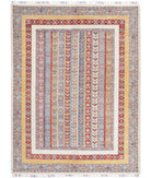 Shaal 5'8'' X 7'6'' Hand-Knotted Wool Rug 5'8'' x 7'6'' (170 X 225) / Ivory / Multi