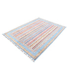 Shaal 5'8'' X 7'6'' Hand-Knotted Wool Rug 5'8'' x 7'6'' (170 X 225) / Blue / Multi