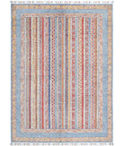 Shaal 5'8'' X 7'6'' Hand-Knotted Wool Rug 5'8'' x 7'6'' (170 X 225) / Blue / Multi