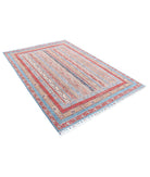 Shaal 5'7'' X 7'10'' Hand-Knotted Wool Rug 5'7'' x 7'10'' (168 X 235) / Blue / Multi