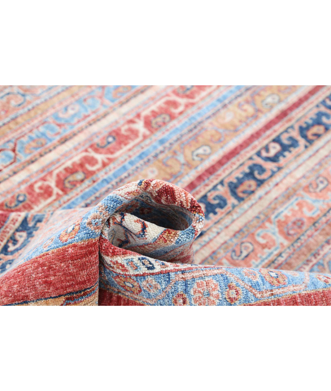 Shaal 5'7'' X 7'10'' Hand-Knotted Wool Rug 5'7'' x 7'10'' (168 X 235) / Blue / Multi