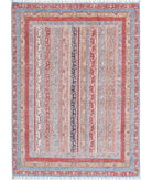 Shaal 5'7'' X 7'10'' Hand-Knotted Wool Rug 5'7'' x 7'10'' (168 X 235) / Blue / Multi