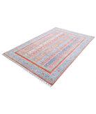 Shaal 5'5'' X 8'4'' Hand-Knotted Wool Rug 5'5'' x 8'4'' (163 X 250) / Multi / Teal