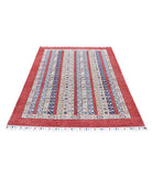 Shaal 4'9'' X 6'7'' Hand-Knotted Wool Rug 4'9'' x 6'7'' (143 X 198) / Red / Multi