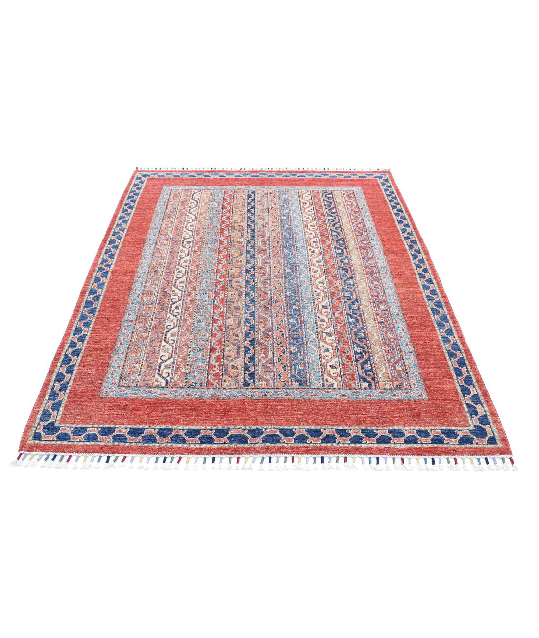 Shaal 5'0'' X 6'6'' Hand-Knotted Wool Rug 5'0'' x 6'6'' (150 X 195) / Multi / Multi