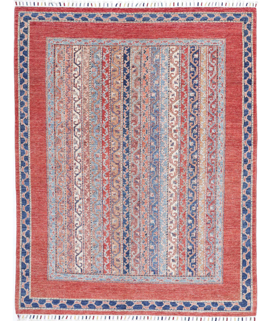 Shaal 5'0'' X 6'6'' Hand-Knotted Wool Rug 5'0'' x 6'6'' (150 X 195) / Multi / Multi