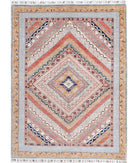 Shaal 4'10'' X 6'8'' Hand-Knotted Wool Rug 4'10'' x 6'8'' (145 X 200) / Blue / Gold