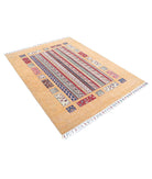 Shaal 4'11'' X 6'6'' Hand-Knotted Wool Rug 4'11'' x 6'6'' (148 X 195) / Gold / Multi