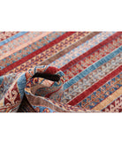 Shaal 5'0'' X 6'9'' Hand-Knotted Wool Rug 5'0'' x 6'9'' (150 X 203) / Red / Blue