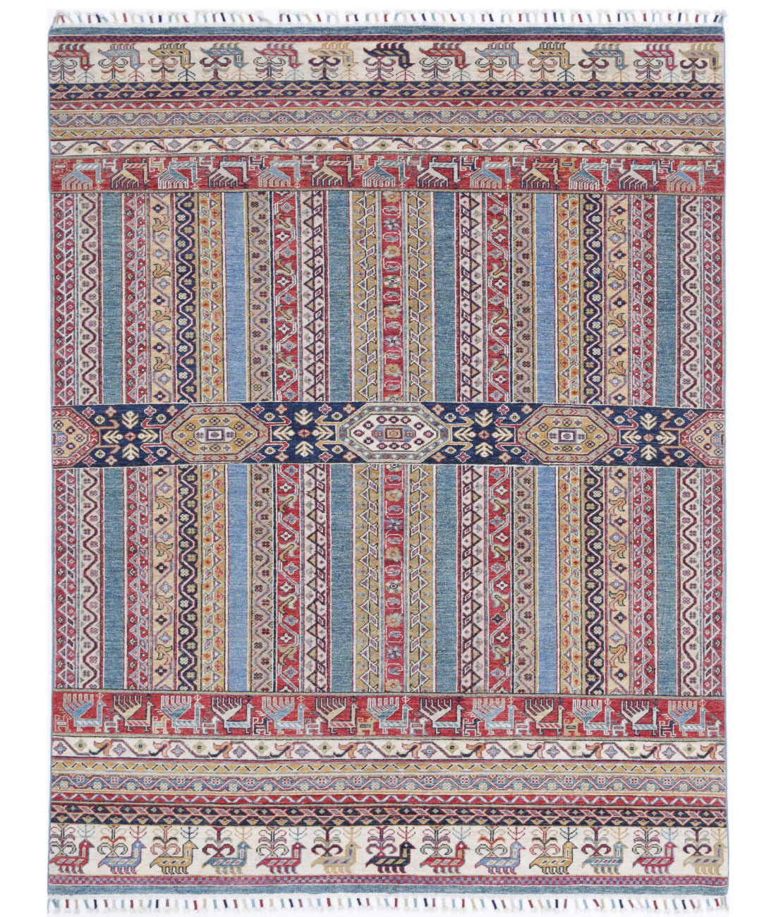 Shaal 5'10'' X 7'8'' Hand-Knotted Wool Rug 5'10'' x 7'8'' (175 X 230) / Multi / Multi