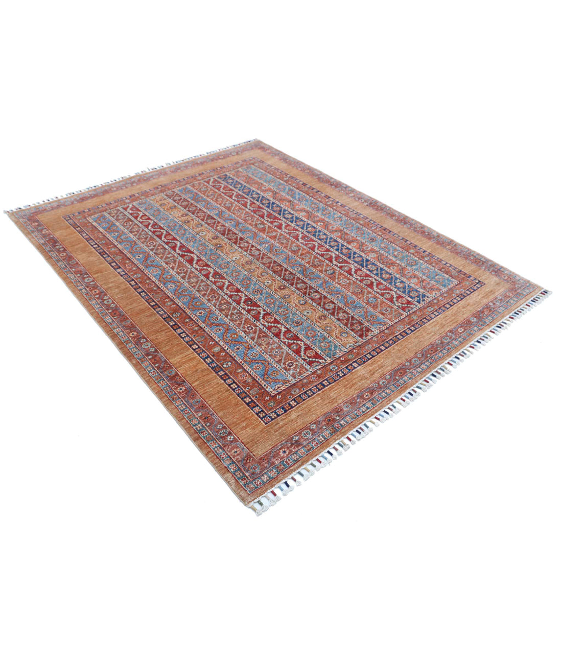 Shaal 5'7'' X 6'9'' Hand-Knotted Wool Rug 5'7'' x 6'9'' (168 X 203) / Multi / Multi