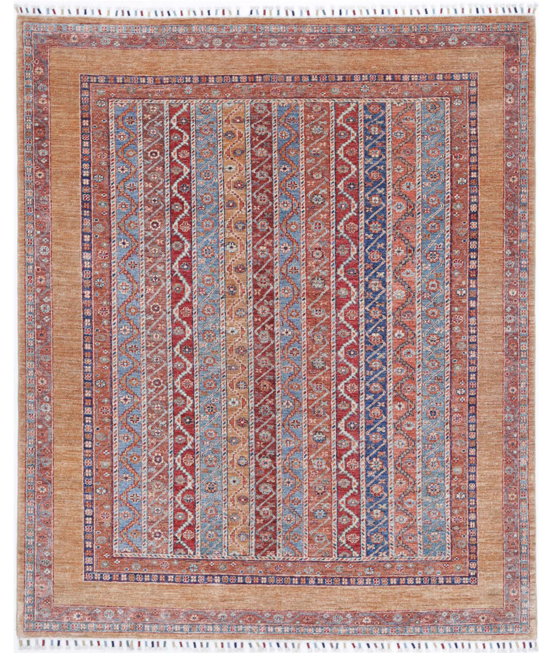 Shaal 5'7'' X 6'9'' Hand-Knotted Wool Rug 5'7'' x 6'9'' (168 X 203) / Multi / Multi