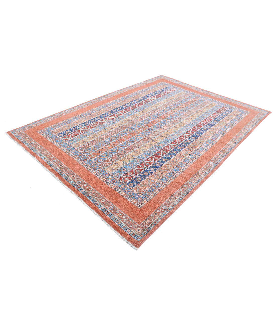 Shaal 6'7'' X 9'4'' Hand-Knotted Wool Rug 6'7'' x 9'4'' (198 X 280) / Multi / Multi