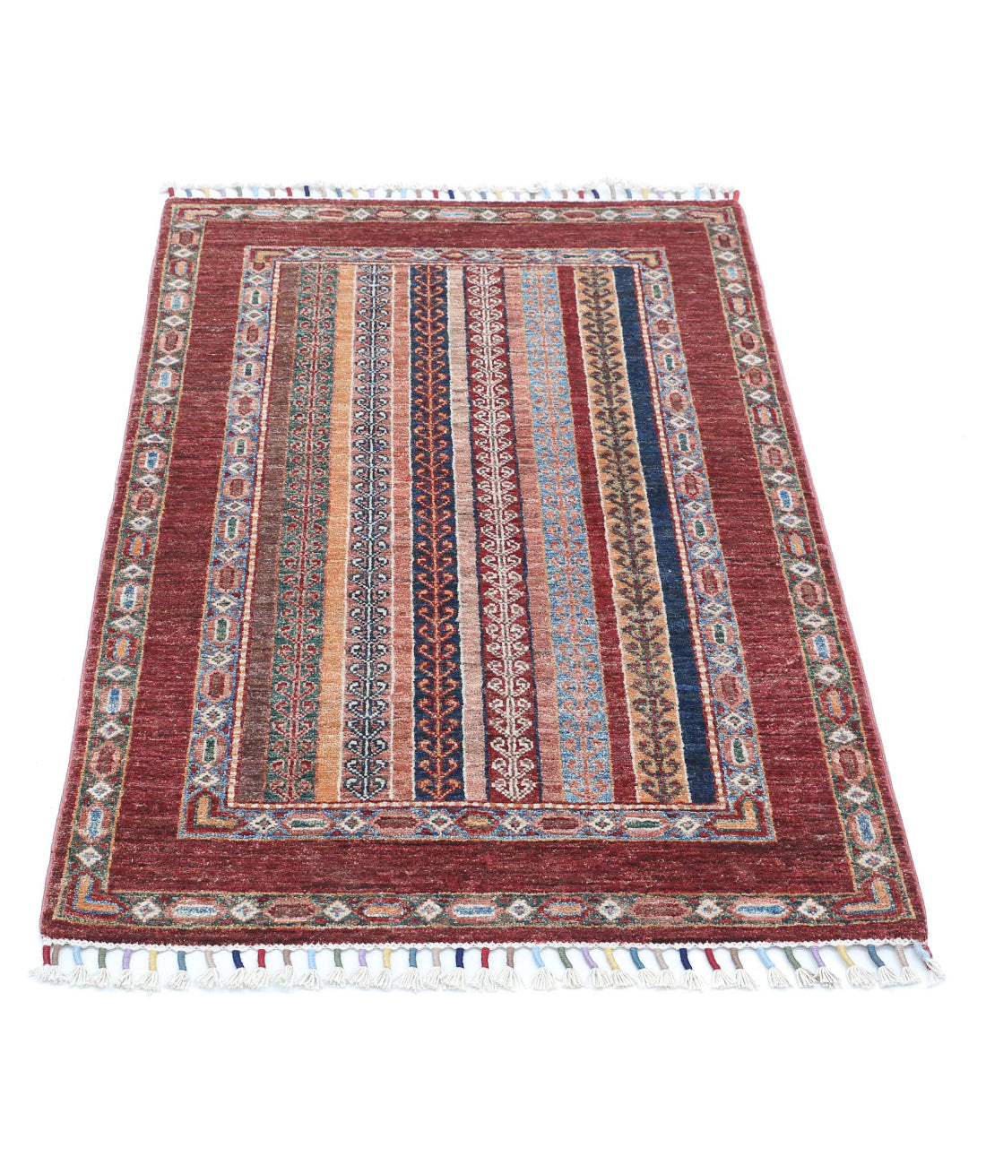 Shaal 2'8'' X 4'0'' Hand-Knotted Wool Rug 2'8'' x 4'0'' (80 X 120) / Multi / Multi