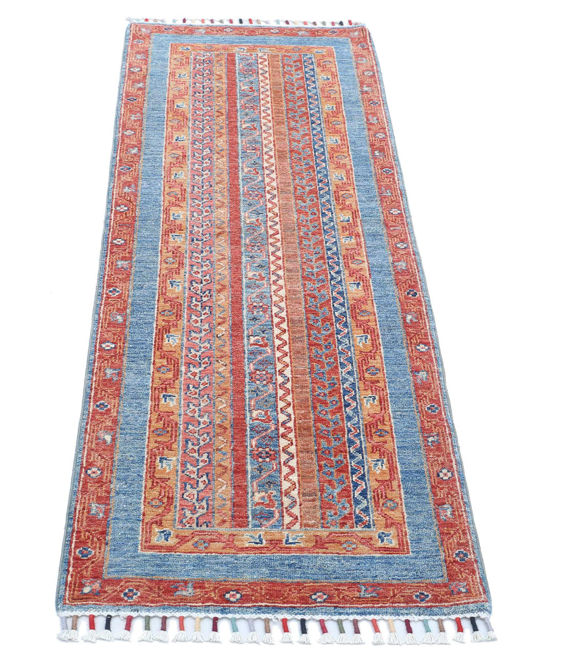 Shaal 2'0'' X 5'8'' Hand-Knotted Wool Rug 2'0'' x 5'8'' (60 X 170) / Multi / Multi