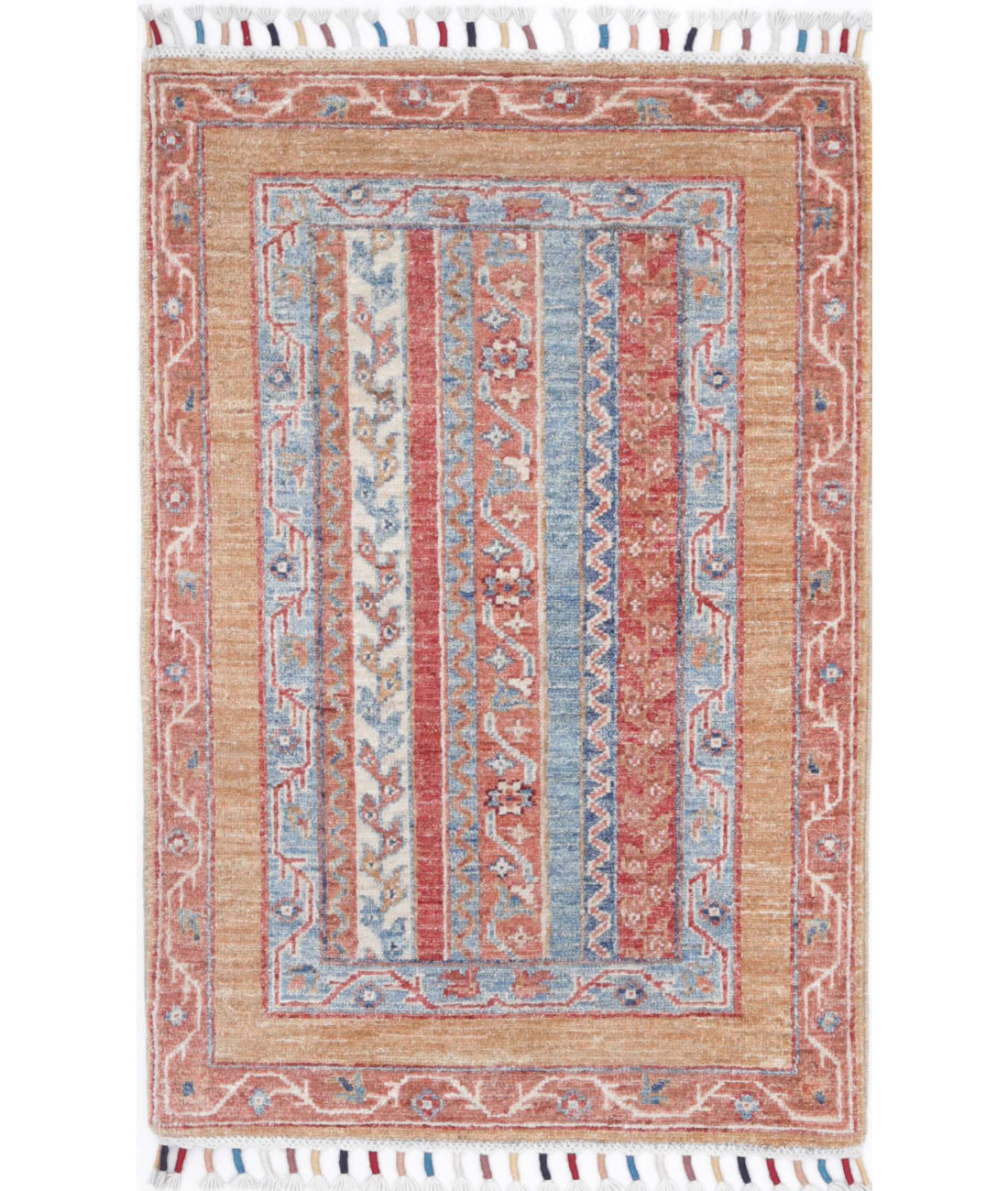 Shaal 2'0'' X 3'0'' Hand-Knotted Wool Rug 2'0'' x 3'0'' (60 X 90) / Multi / Multi