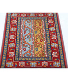 Shaal 2'0'' X 2'11'' Hand-Knotted Wool Rug 2'0'' x 2'11'' (60 X 88) / Red / Blue