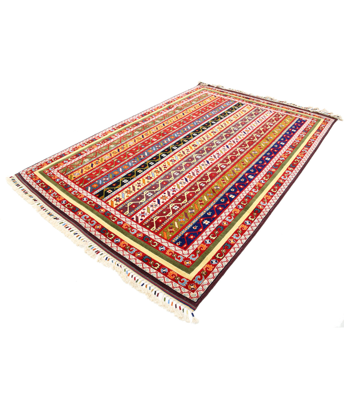 Shaal 6'7'' X 10'0'' Hand-Knotted Wool Rug 6'7'' x 10'0'' (198 X 300) / Multi / Multi