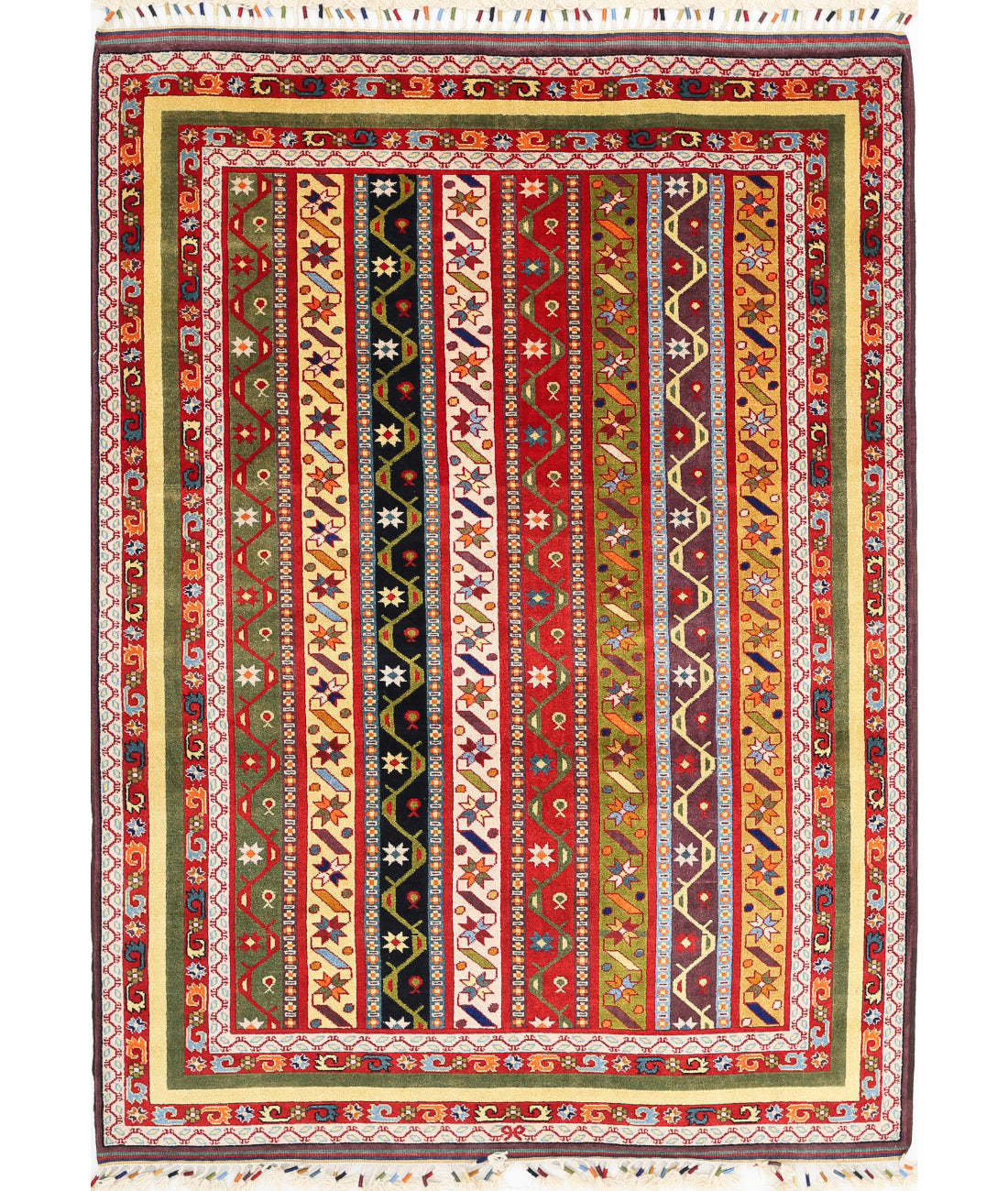 Shaal 5'2'' X 7'3'' Hand-Knotted Wool Rug 5'2'' x 7'3'' (155 X 218) / Multi / Multi