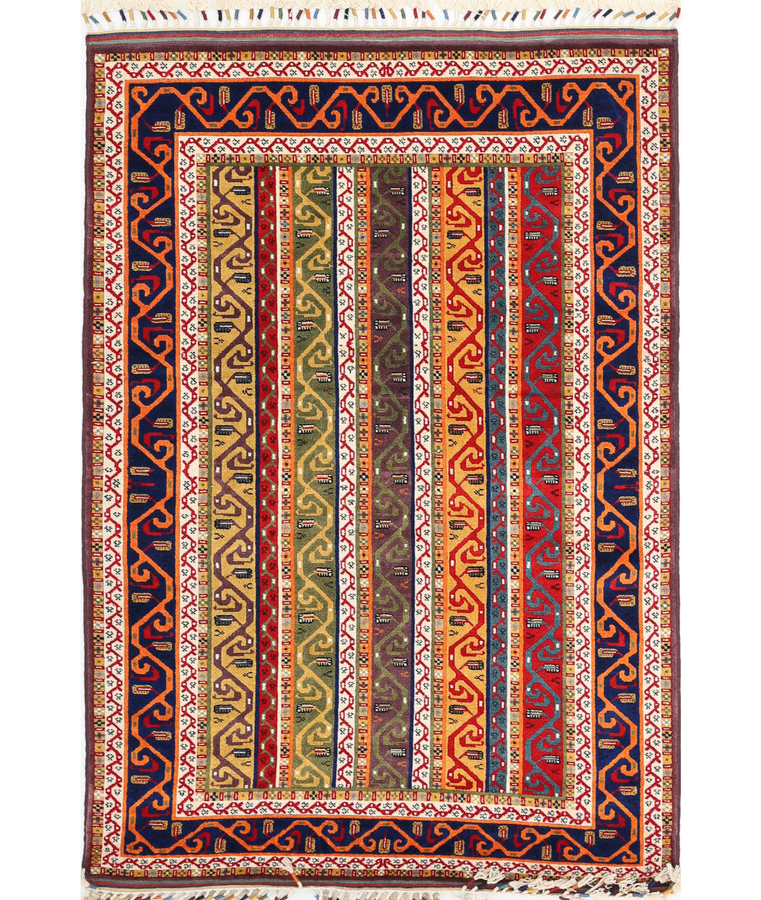 Shaal 4'4'' X 6'4'' Hand-Knotted Wool Rug 4'4'' x 6'4'' (130 X 190) / Multi / Multi