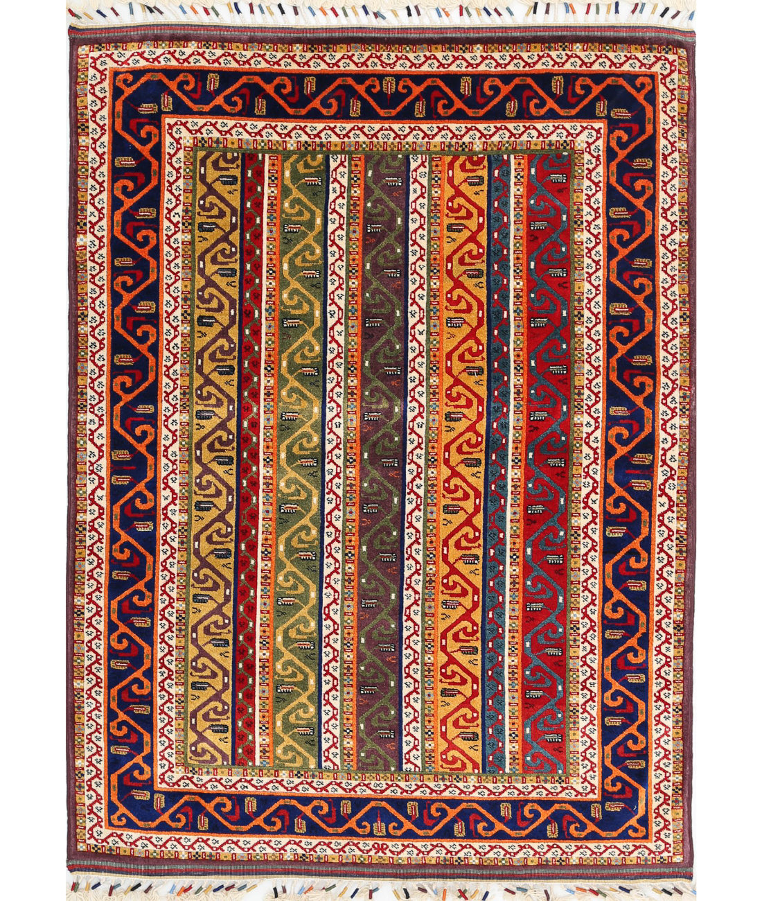 Shaal 4'5'' X 6'3'' Hand-Knotted Wool Rug 4'5'' x 6'3'' (133 X 188) / Multi / Multi