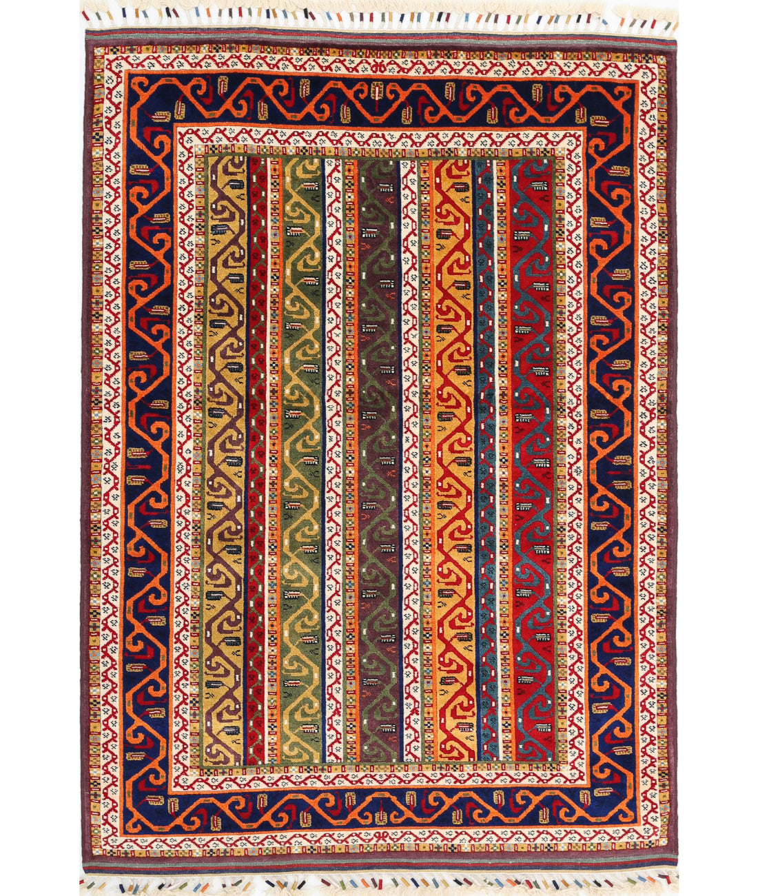 Shaal 4'5'' X 6'6'' Hand-Knotted Wool Rug 4'5'' x 6'6'' (133 X 195) / Multi / Multi