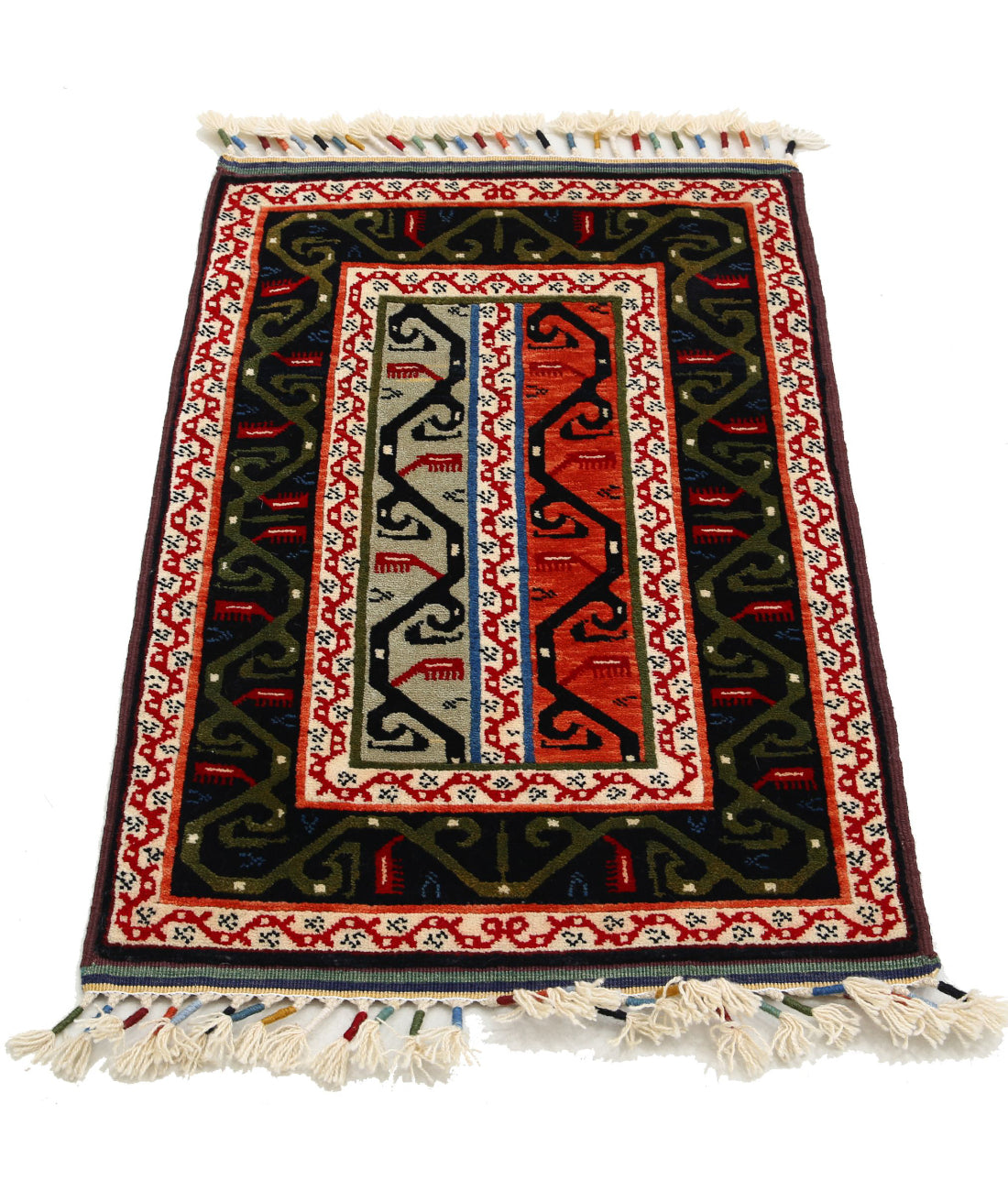 Shaal 2'0'' X 3'2'' Hand-Knotted Wool Rug 2'0'' x 3'2'' (60 X 95) / Multi / Multi