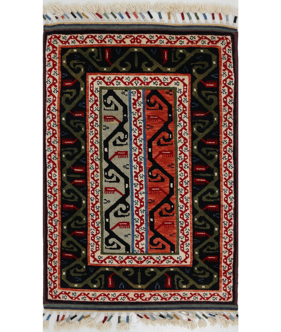 Shaal 2'0'' X 3'2'' Hand-Knotted Wool Rug 2'0'' x 3'2'' (60 X 95) / Multi / Multi