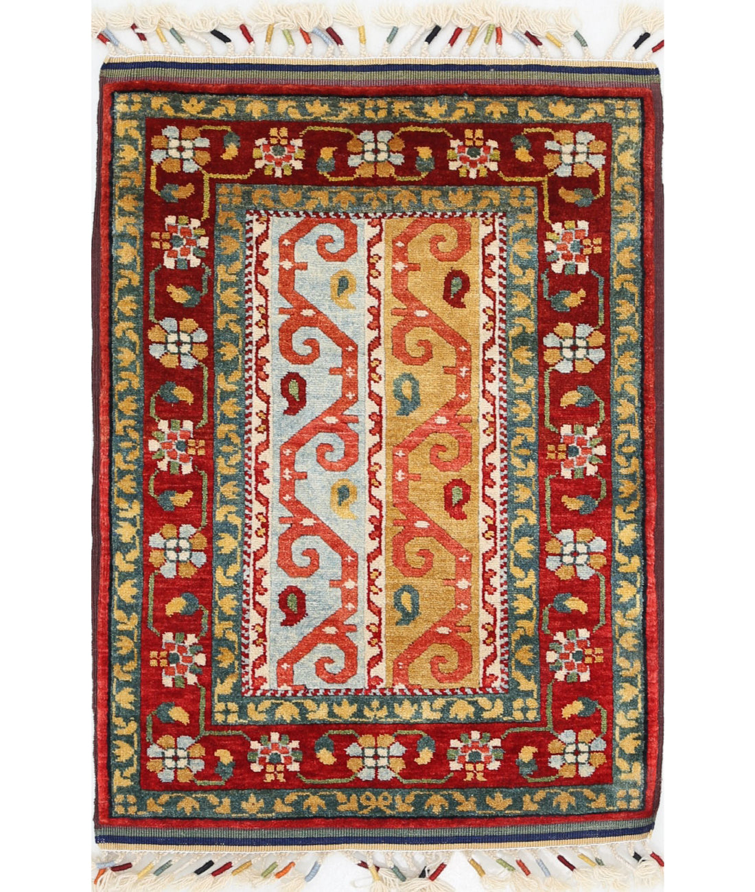 Shaal 2'1'' X 3'0'' Hand-Knotted Wool Rug 2'1'' x 3'0'' (63 X 90) / Multi / Multi