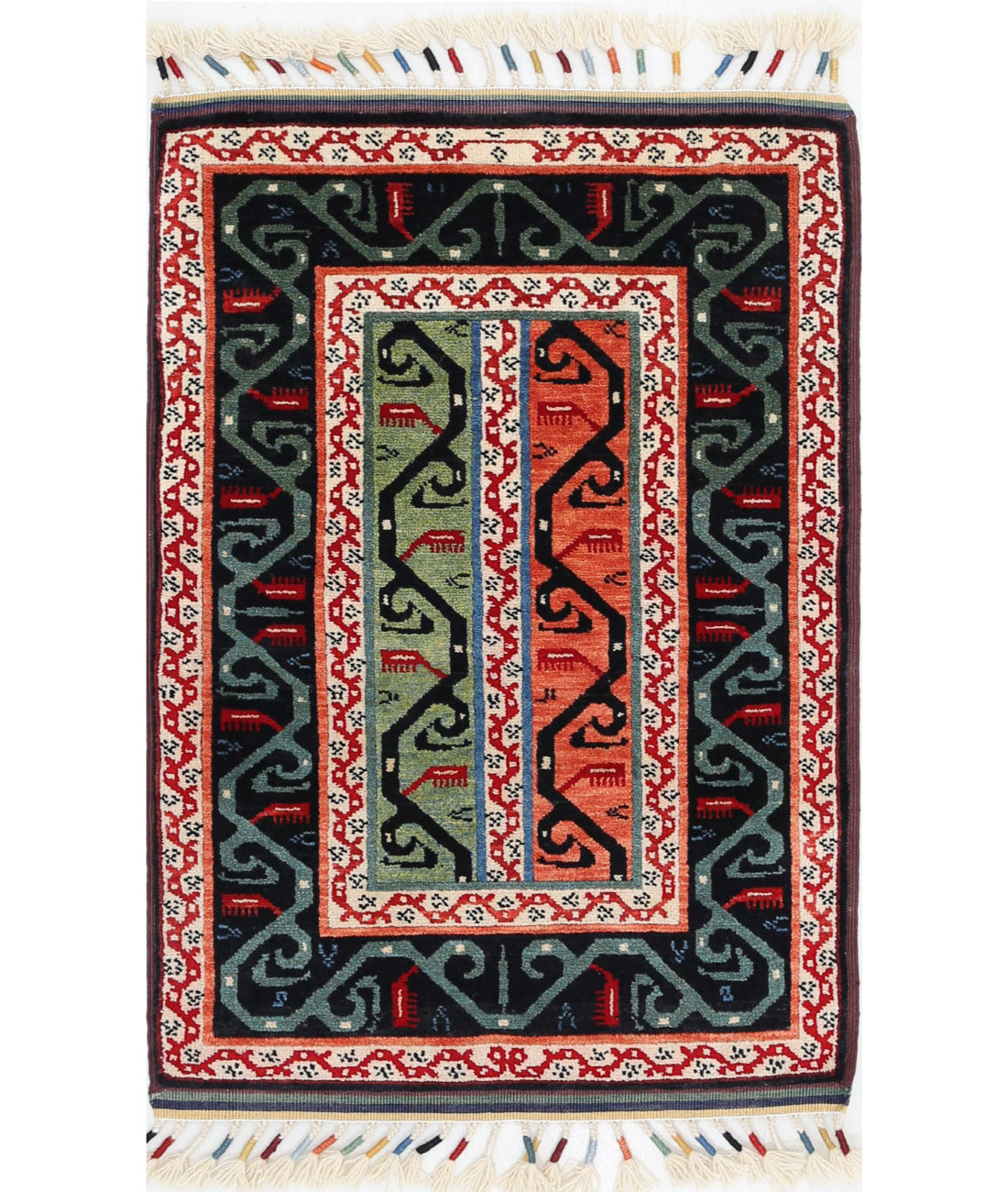 Shaal 2'0'' X 3'1'' Hand-Knotted Wool Rug 2'0'' x 3'1'' (60 X 93) / Multi / Multi