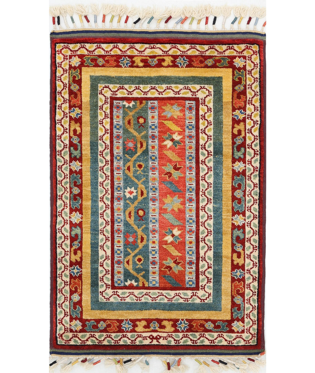 Shaal 2'0'' X 3'2'' Hand-Knotted Wool Rug 2'0'' x 3'2'' (60 X 95) / Multi / Multi