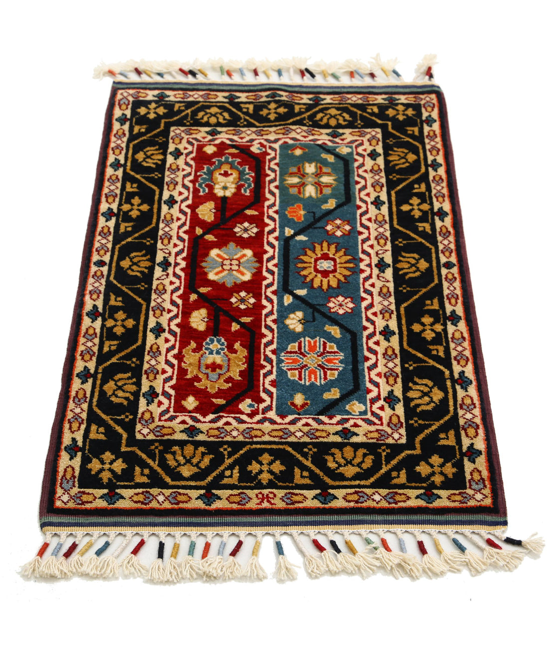 Shaal 2'0'' X 3'3'' Hand-Knotted Wool Rug 2'0'' x 3'3'' (60 X 98) / Multi / Multi