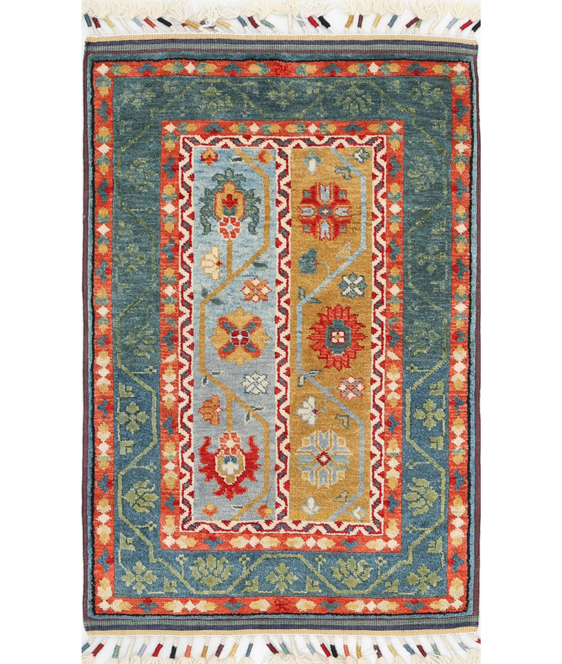 Shaal 2'0'' X 3'3'' Hand-Knotted Wool Rug 2'0'' x 3'3'' (60 X 98) / Multi / Multi