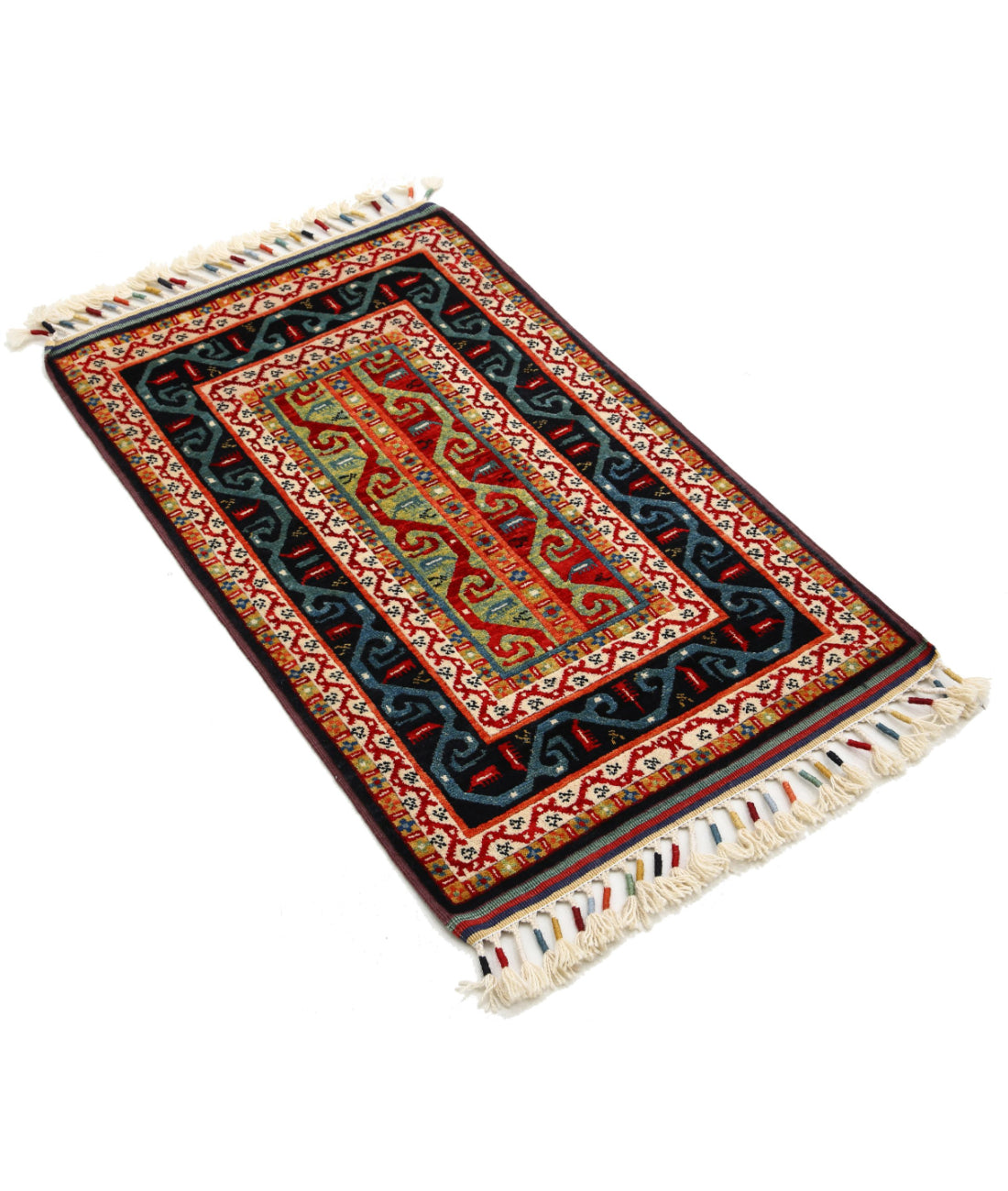 Shaal 2'0'' X 3'4'' Hand-Knotted Wool Rug 2'0'' x 3'4'' (60 X 100) / Multi / Multi