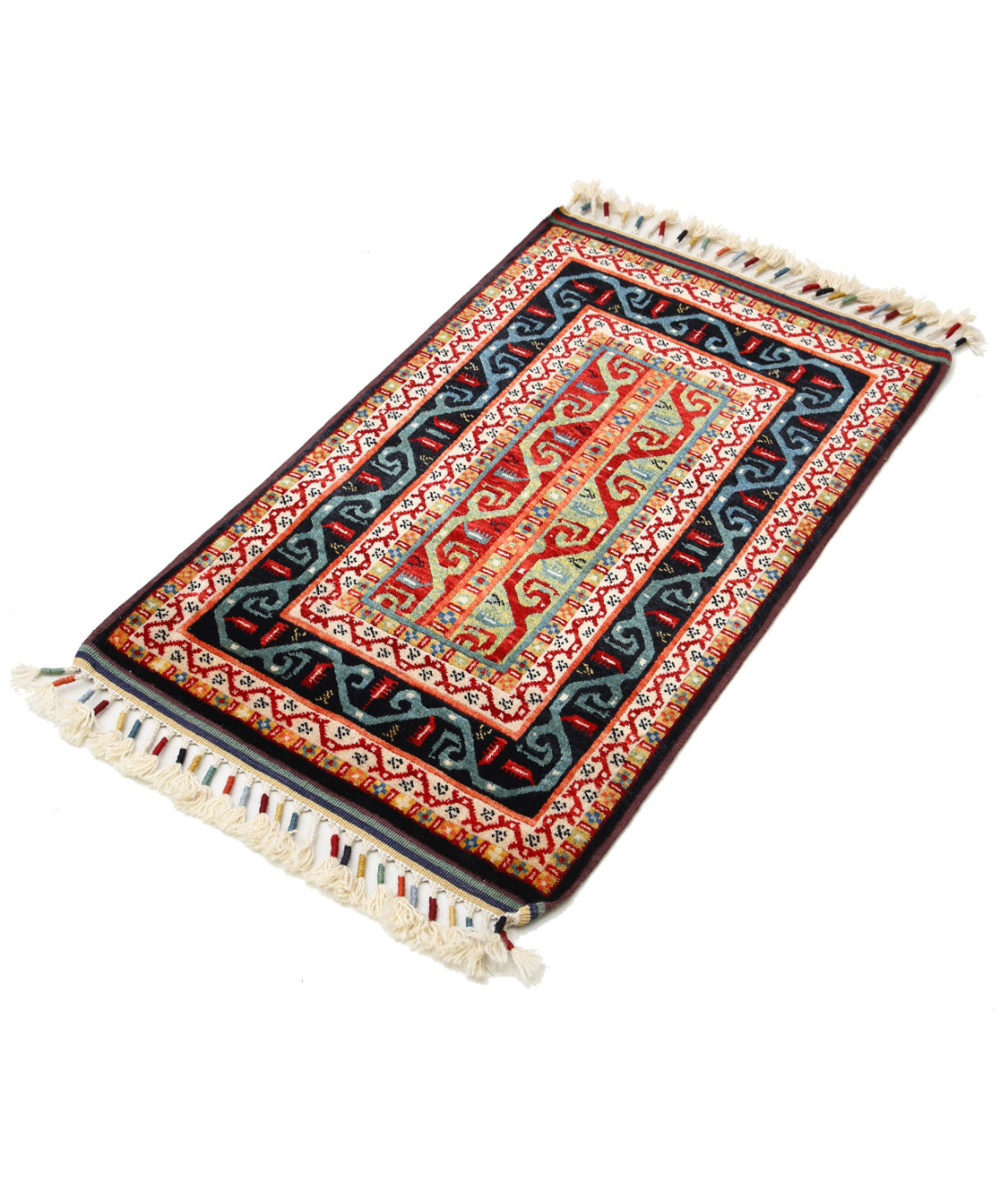 Shaal 2'0'' X 3'4'' Hand-Knotted Wool Rug 2'0'' x 3'4'' (60 X 100) / Multi / Multi