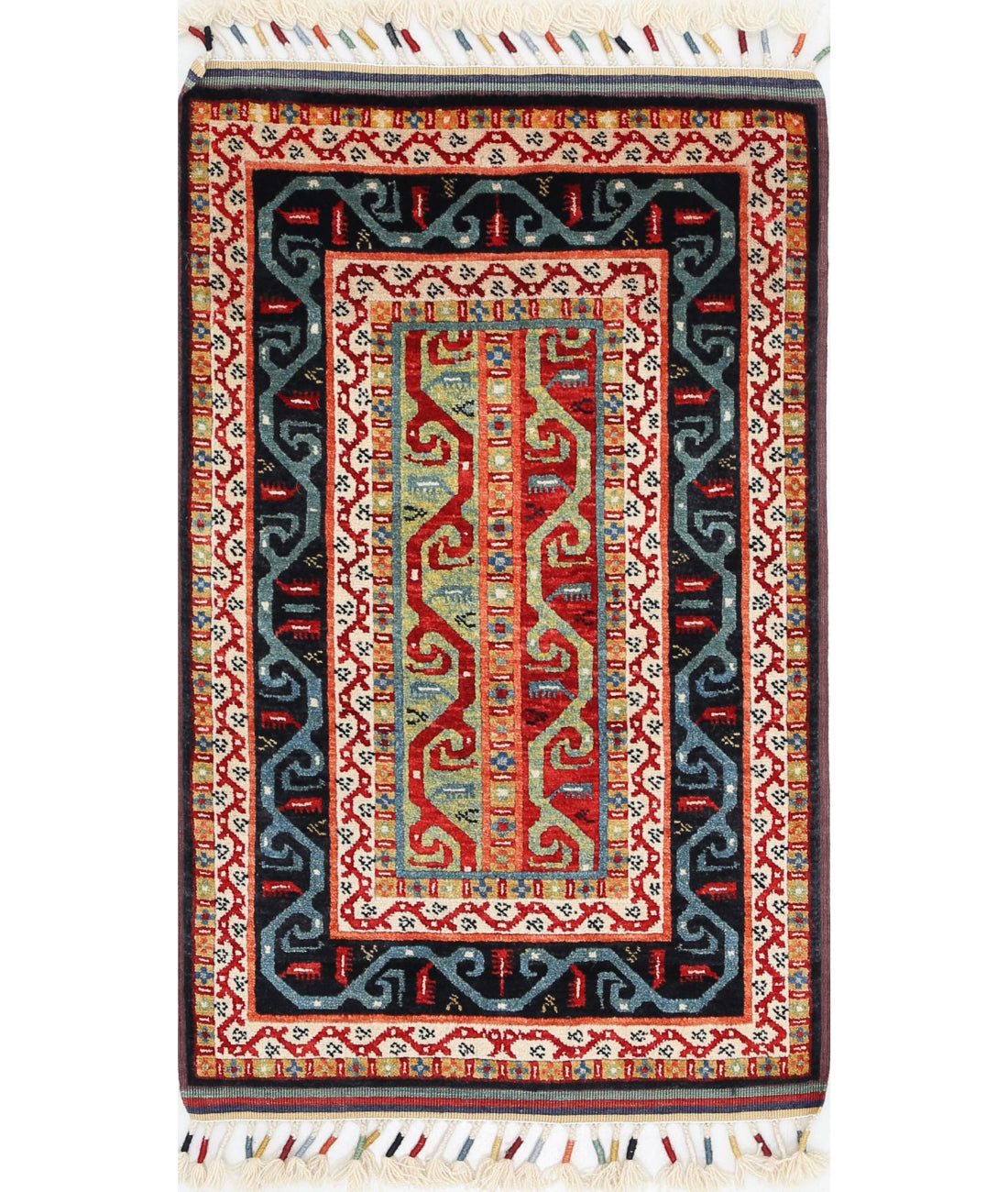 Shaal 2'0'' X 3'4'' Hand-Knotted Wool Rug 2'0'' x 3'4'' (60 X 100) / Multi / Multi