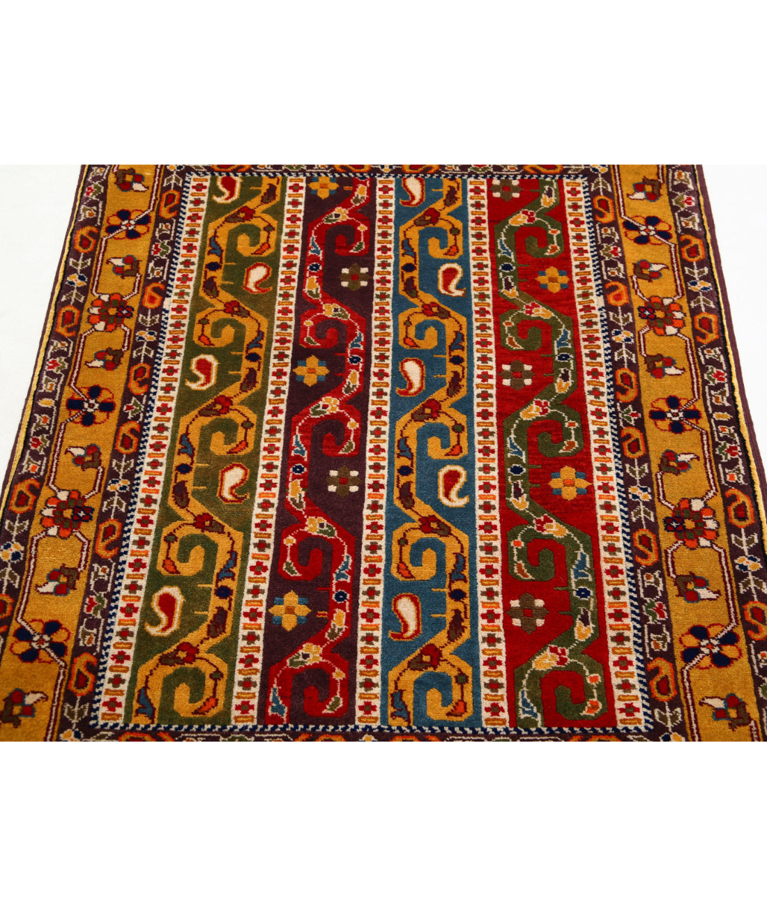 Shaal 3'2'' X 4'1'' Hand-Knotted Wool Rug 3'2'' x 4'1'' (95 X 123) / Multi / Multi