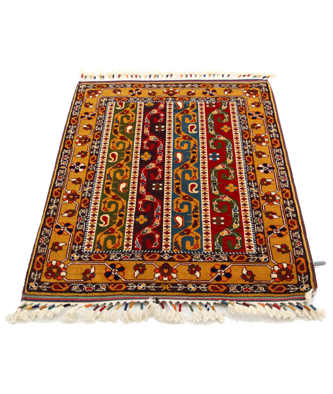 Shaal 3'2'' X 4'1'' Hand-Knotted Wool Rug 3'2'' x 4'1'' (95 X 123) / Multi / Multi