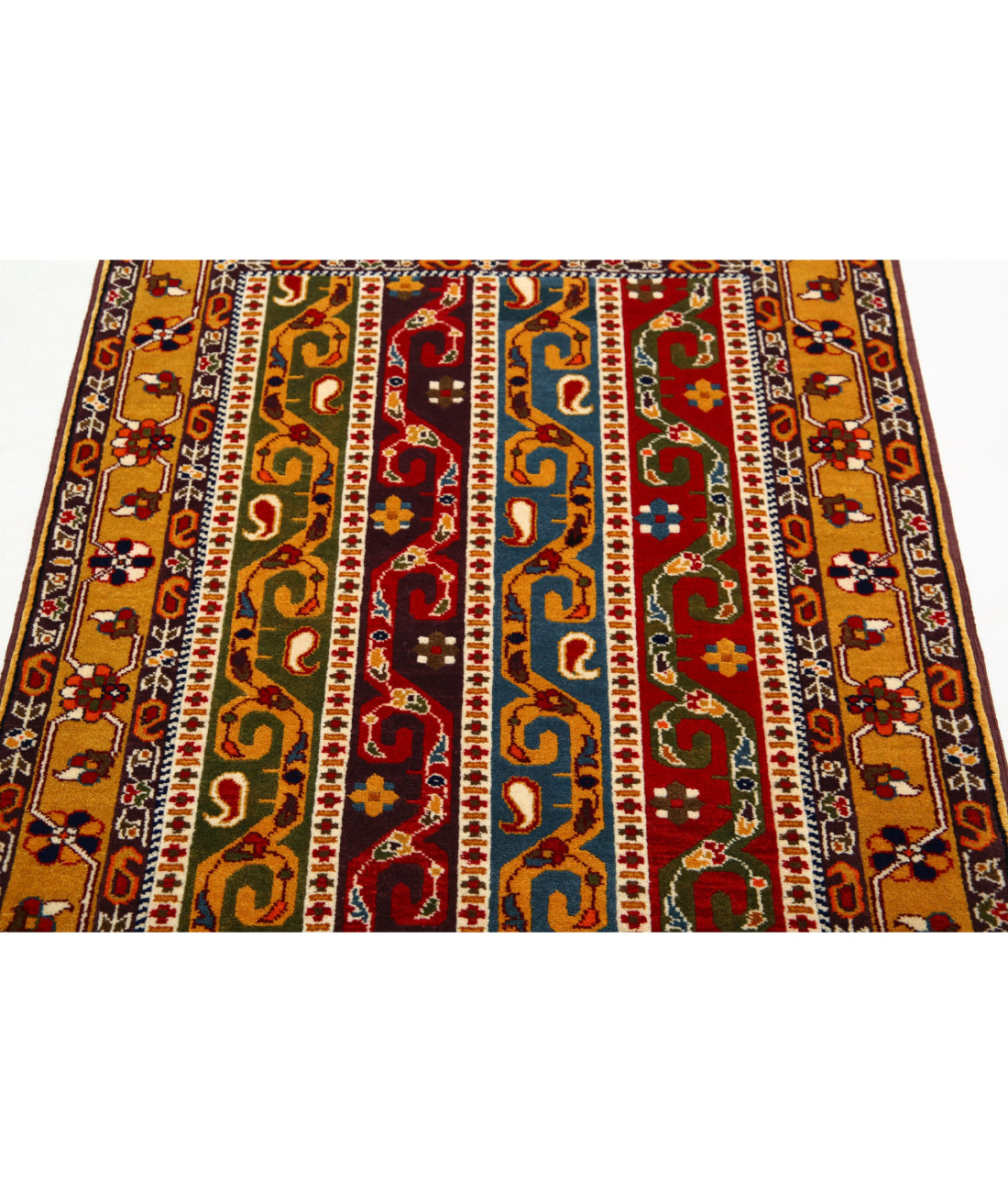 Shaal 3'2'' X 4'1'' Hand-Knotted Wool Rug 3'2'' x 4'1'' (95 X 123) / Multi / Multi