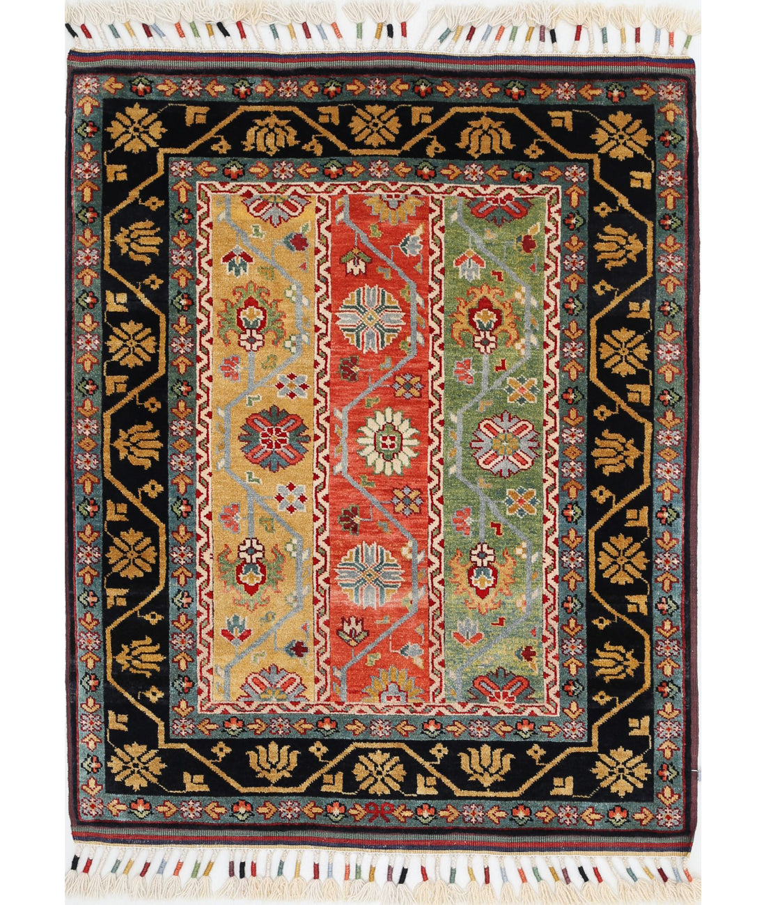 Shaal 3'0'' X 3'11'' Hand-Knotted Wool Rug 3'0'' x 3'11'' (90 X 118) / Multi / Multi