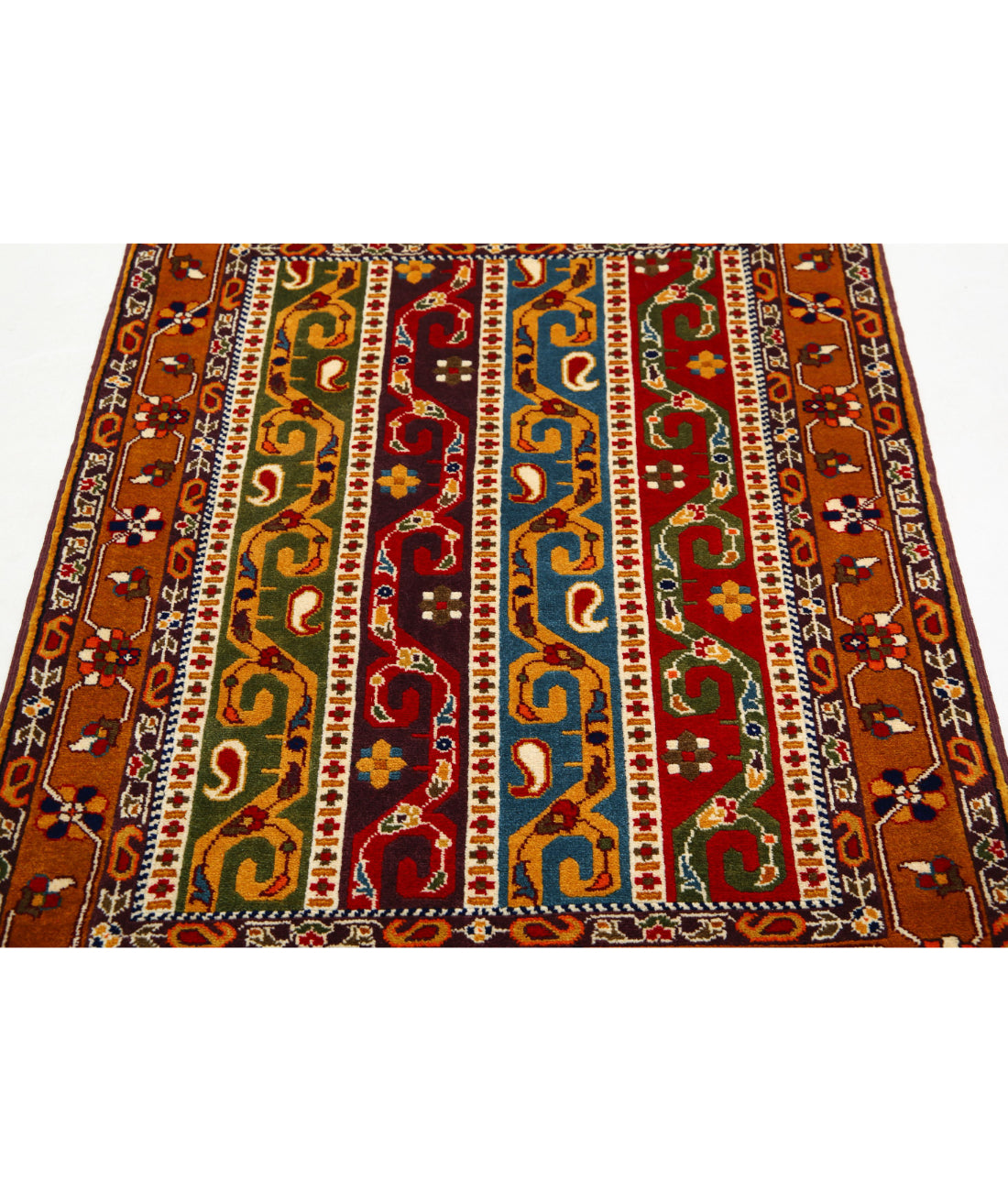 Shaal 3'1'' X 4'3'' Hand-Knotted Wool Rug 3'1'' x 4'3'' (93 X 128) / Multi / Multi