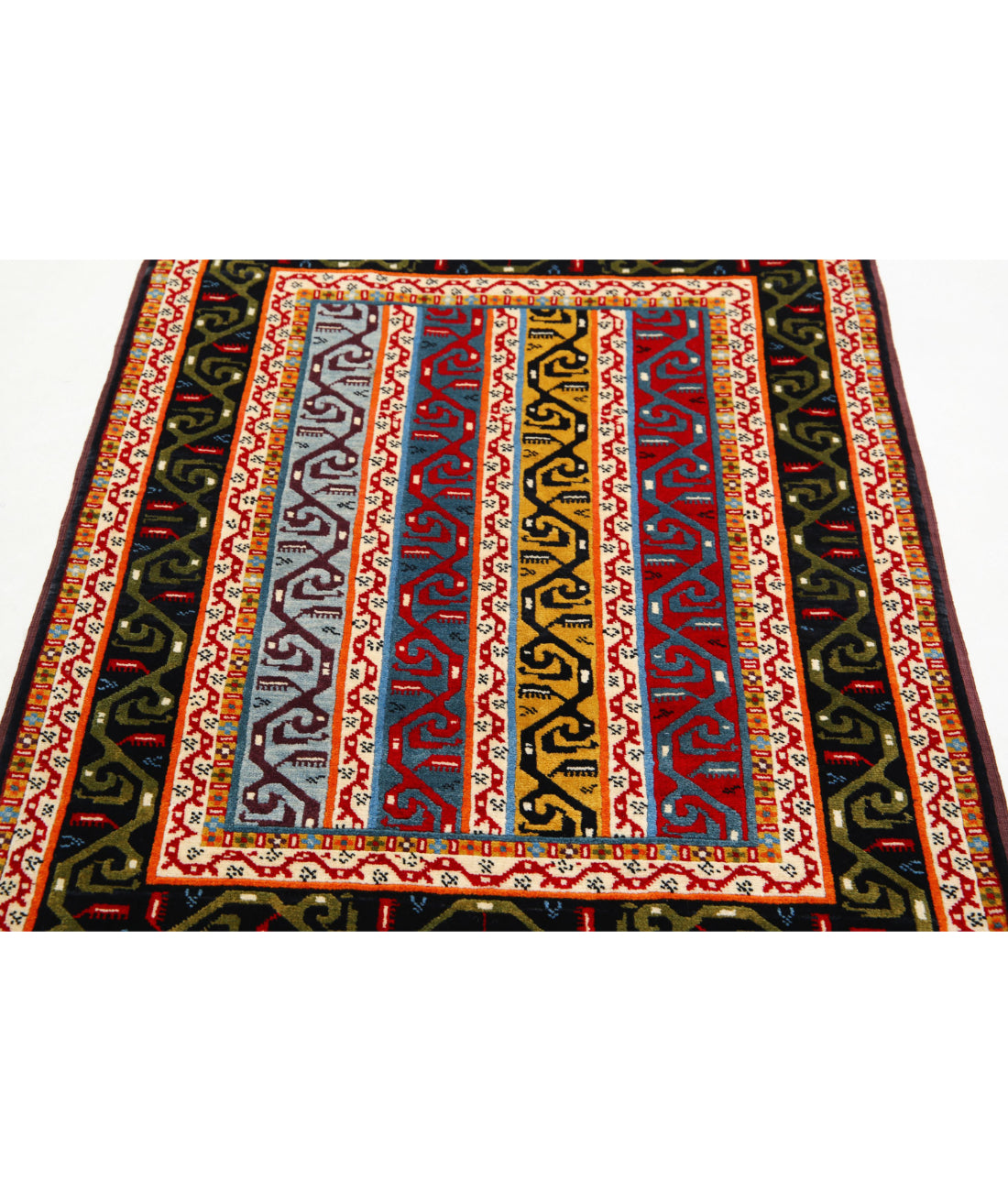 Shaal 3'1'' X 4'4'' Hand-Knotted Wool Rug 3'1'' x 4'4'' (93 X 130) / Multi / Multi