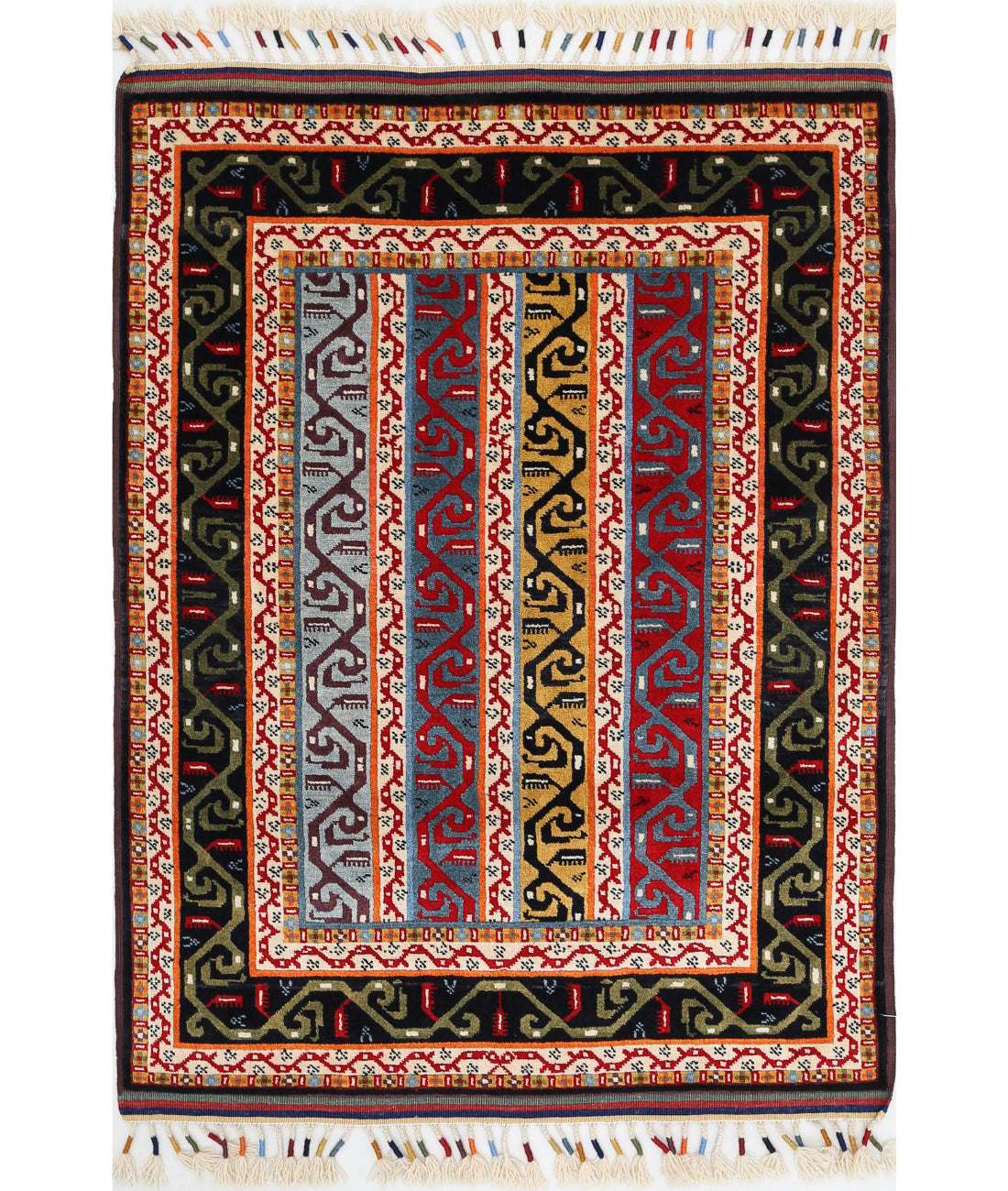 Shaal 3'1'' X 4'4'' Hand-Knotted Wool Rug 3'1'' x 4'4'' (93 X 130) / Multi / Multi