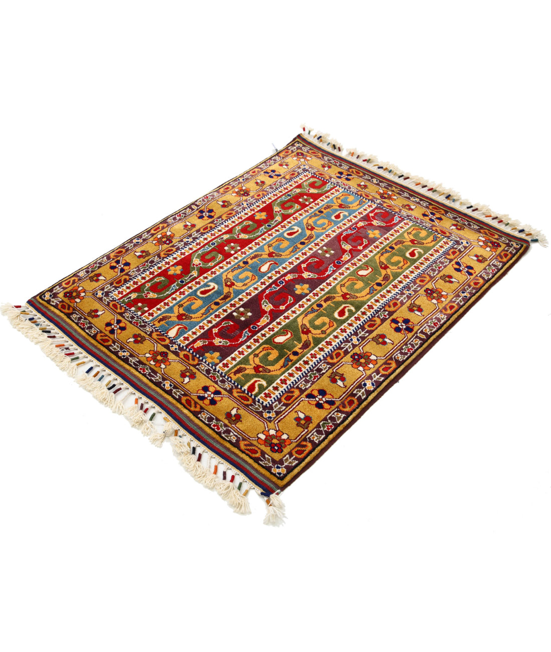 Shaal 3'3'' X 3'11'' Hand-Knotted Wool Rug 3'3'' x 3'11'' (98 X 118) / Multi / Multi