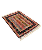 Shaal 3'2'' X 4'5'' Hand-Knotted Wool Rug 3'2'' x 4'5'' (95 X 133) / Multi / Black