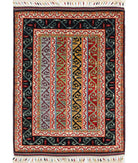 Shaal 3'2'' X 4'5'' Hand-Knotted Wool Rug 3'2'' x 4'5'' (95 X 133) / Multi / Black