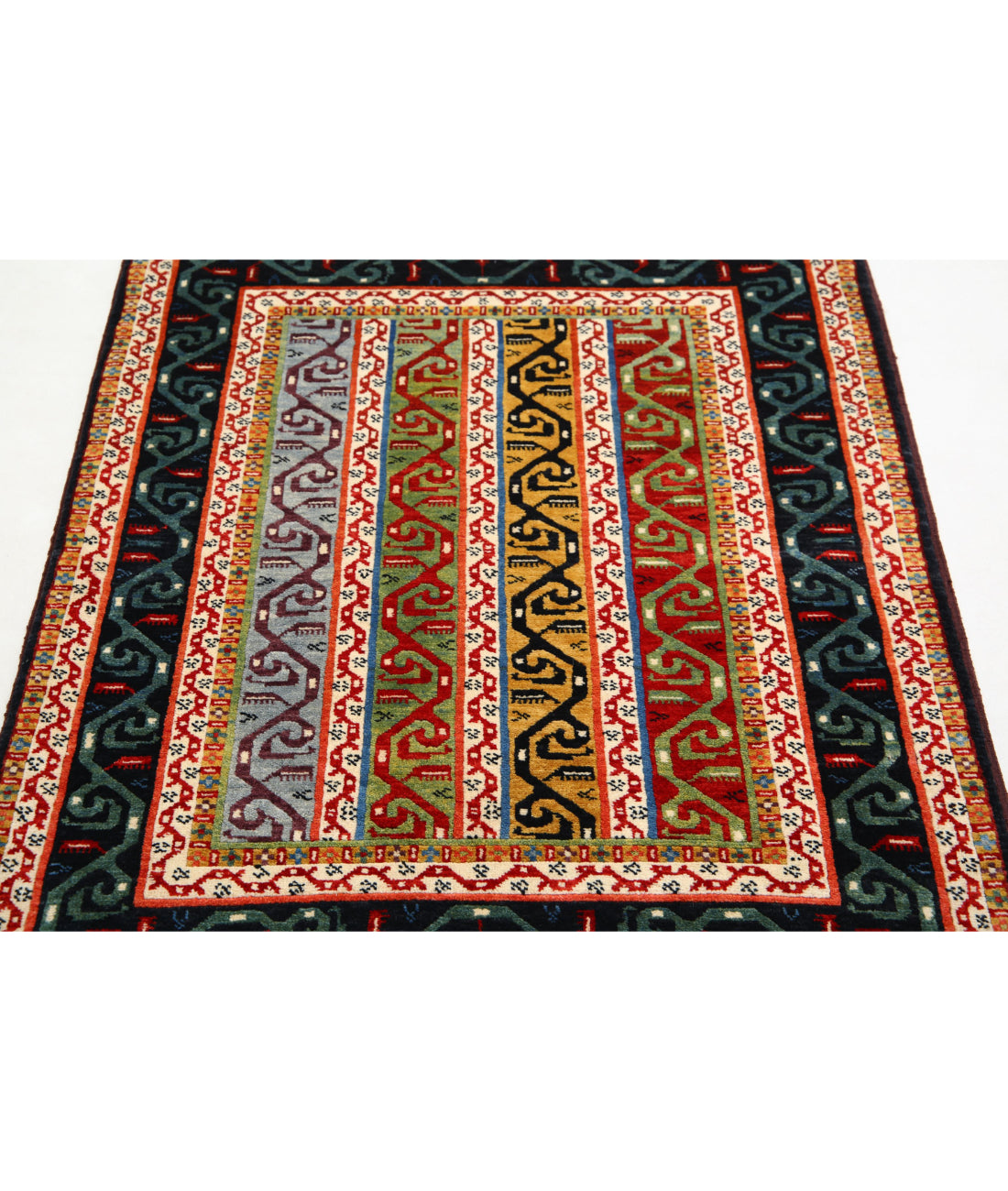 Shaal 3'2'' X 4'4'' Hand-Knotted Wool Rug 3'2'' x 4'4'' (95 X 130) / Multi / Multi