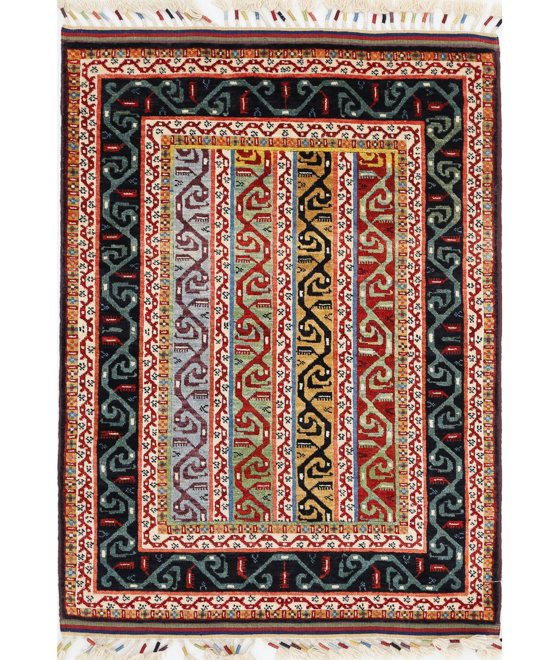 Shaal 3'1'' X 4'7'' Hand-Knotted Wool Rug 3'1'' x 4'7'' (93 X 138) / Multi / Multi