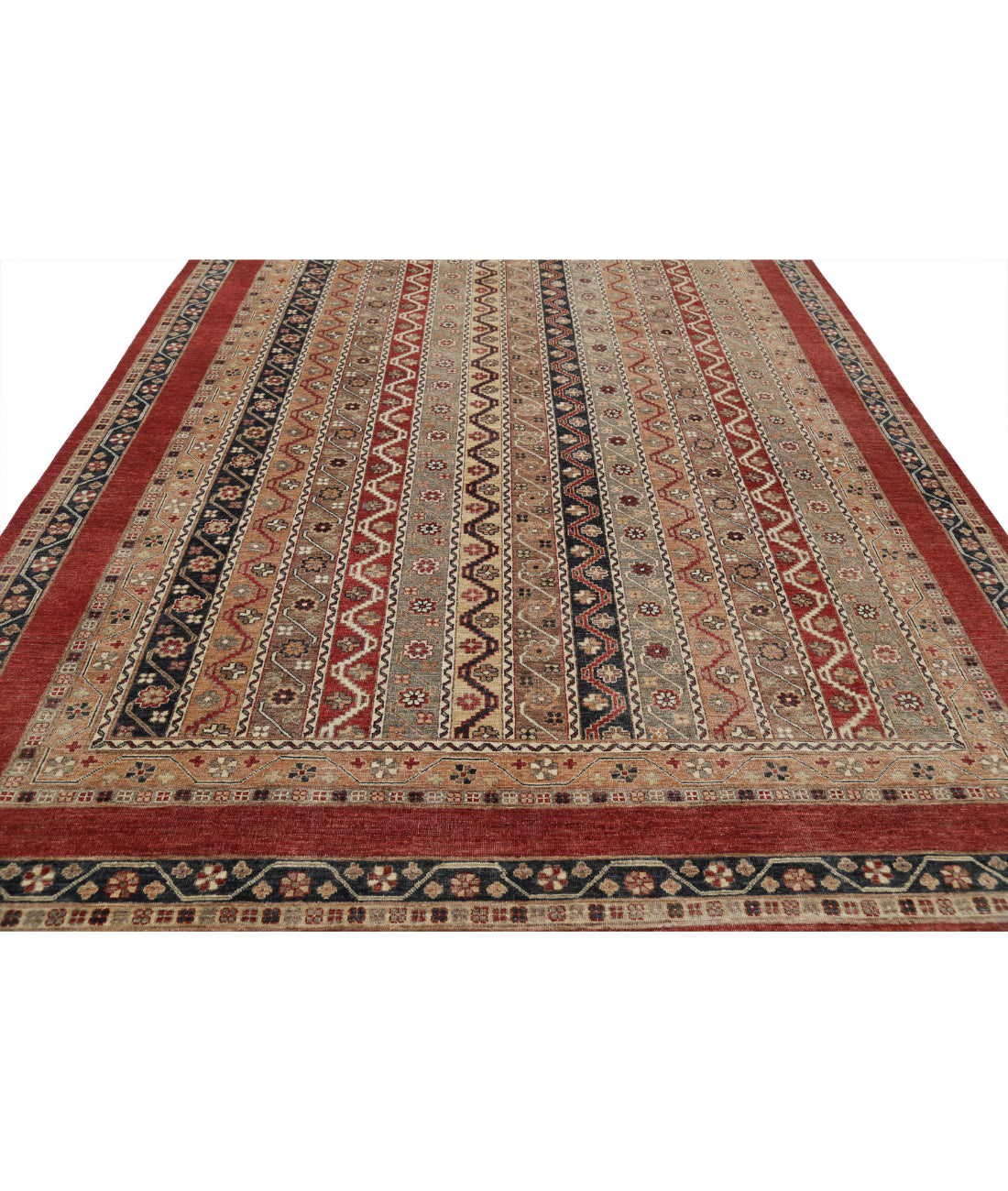 Shaal 8'11'' X 11'10'' Hand-Knotted Wool Rug 8'11'' x 11'10'' (268 X 355) / Red / Multi